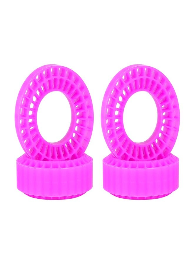 VNUHV 4pcs Silicone Rubber Inserts 55mm 1.0" Wheel Tires for 1/24 1/18 RC Car Crawler SCX24 Fcx24 TRX4M Enduro24 (Pink) - Image 1